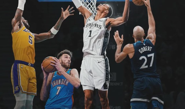 NBA直播-马刺2比1！文班亚马39分15板5帽！NBA季后赛历史第四人
